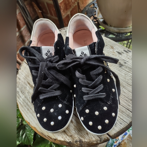 Kate Spade Black Sneakers with Polka Dot Design - Picture 1 of 6